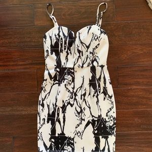 Navy and white midi dress!